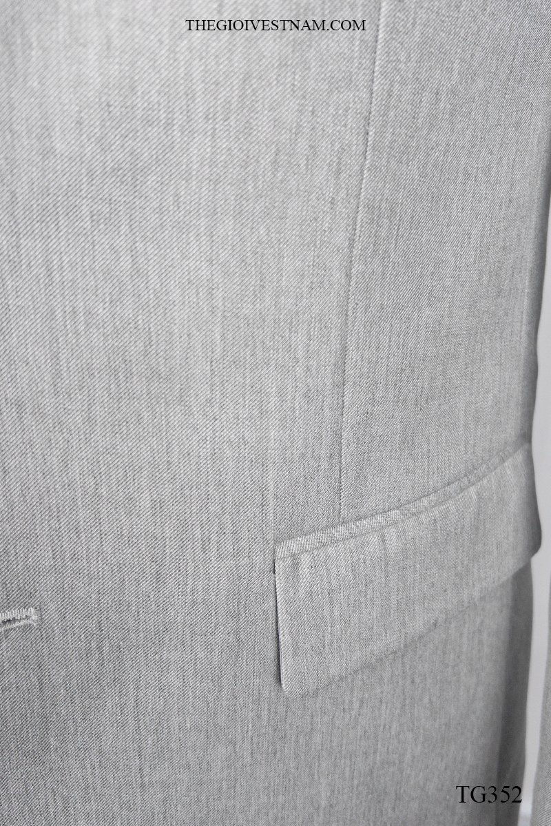 Bộ suit xám trắng gân hai nút TG352 #3